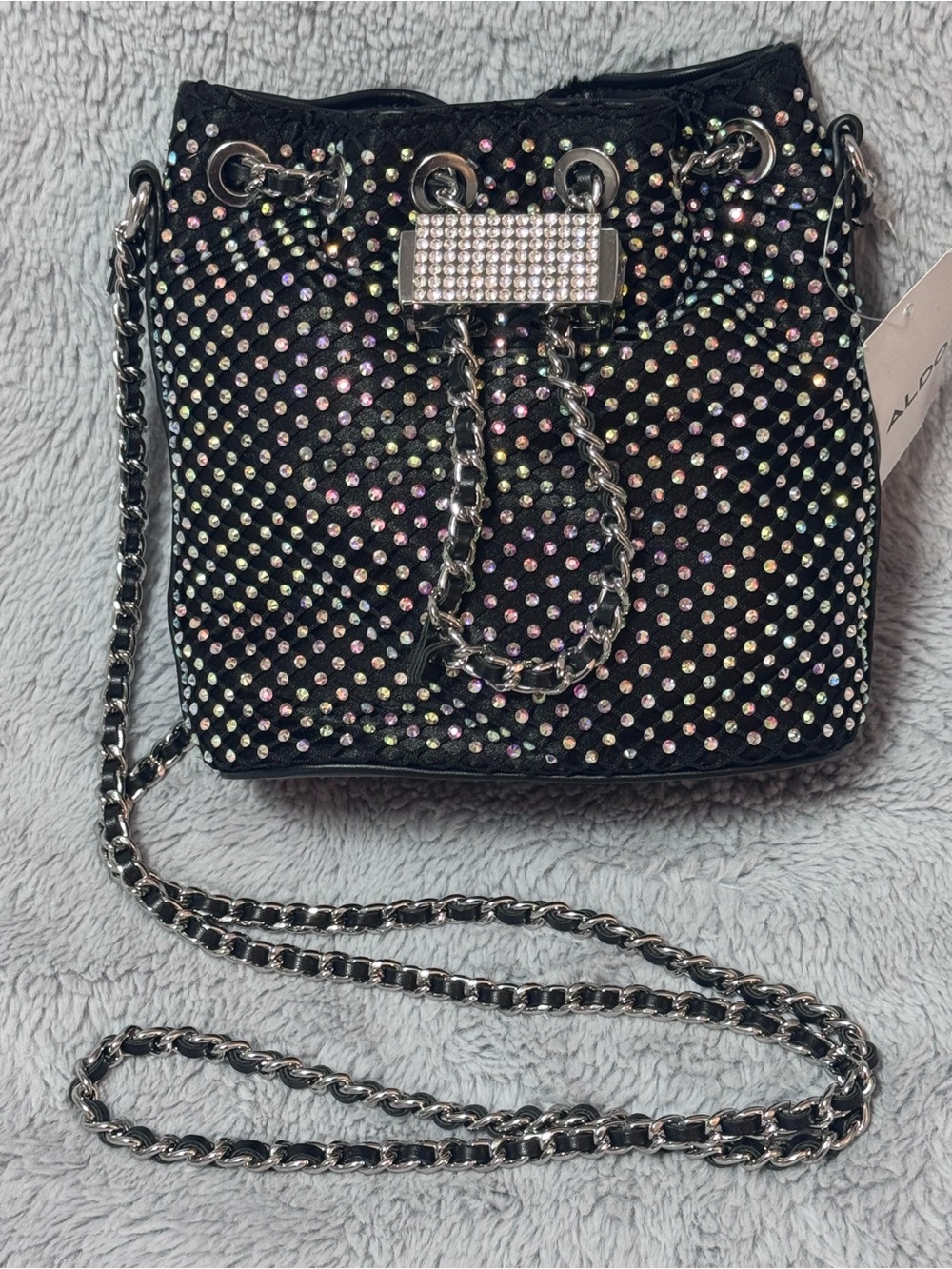 ALDO Women's Sologna Bucket Bag, Black NWT